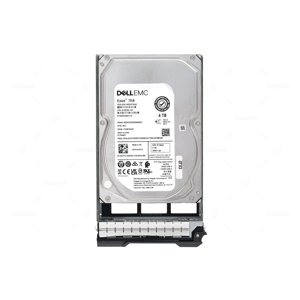 JVYTJ CMP DELL HDD 4TB 7.2K SAS 12G 3.5" LFF FOR DELL COMPELLENT